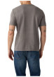 Thumbnail T-shirt en coton gris à coupe droite pourvu du logo de la marque - Image 4