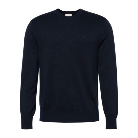 Pull en coton marine à coupe ajustée pourvu...