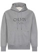 Thumbnail Sweat en coton gris à coupe droite pourvu d'un col à capuche