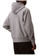 Thumbnail Sweat en coton gris à coupe droite pourvu d'un col à capuche - Image 3