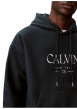 Thumbnail Sweat en coton marine à coupe droite pourvu d'un col à capuche - Image 4