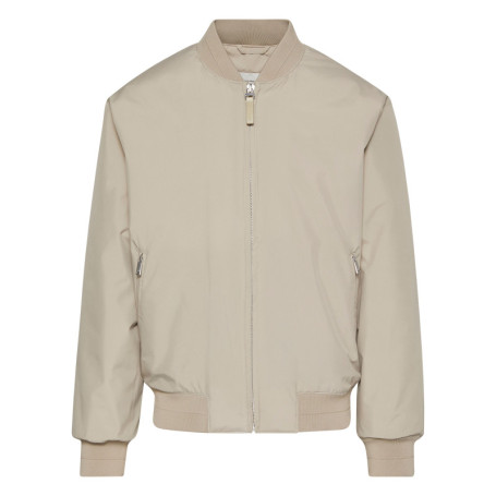Bomber beige à coupe ajustée pourvu d'une...