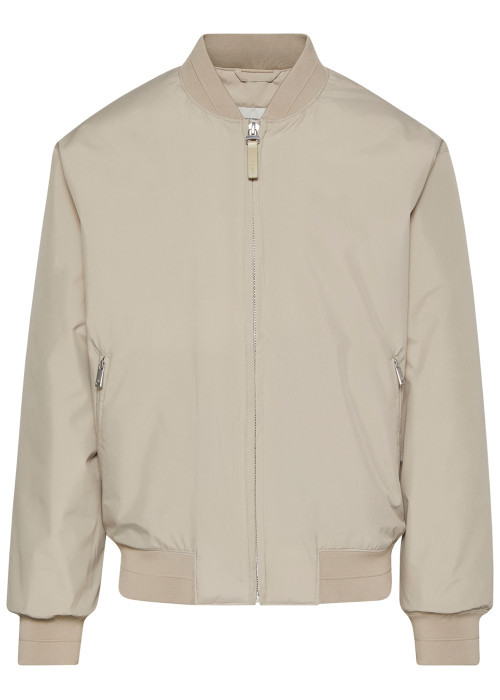 Bomber beige à coupe ajustée pourvu d'une...
