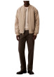 Thumbnail Bomber beige à coupe ajustée pourvu d'une fermeture zippée argentée - Image 6