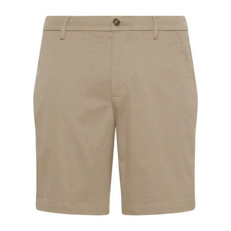 Short chino en coton beige à coupe droite...