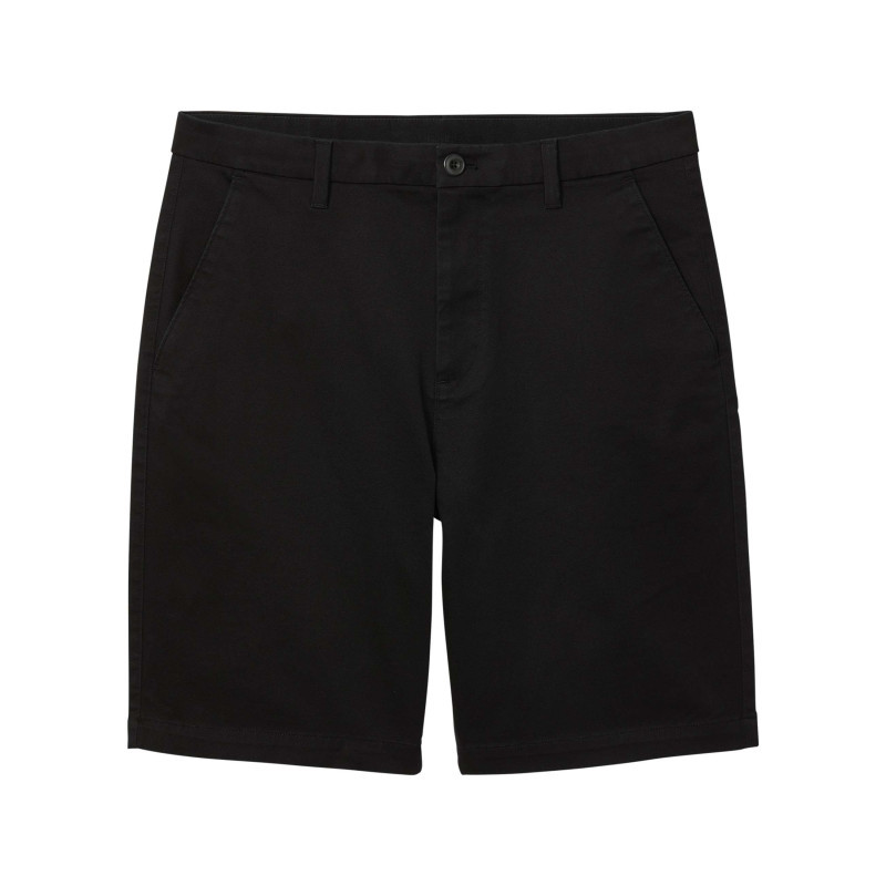 Calvin Klein - Short Chino En Coton Noir à Coupe Droite Pourvu D'une Fermeture Boutonnée - Noir