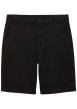 Thumbnail Short chino en coton noir à coupe droite pourvu d'une fermeture boutonnée