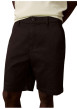 Thumbnail Short chino en coton noir à coupe droite pourvu d'une fermeture boutonnée - Image 3