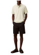 Thumbnail Short chino en coton noir à coupe droite pourvu d'une fermeture boutonnée - Image 6