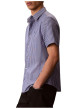 Thumbnail Chemise à rayures verticales en coton bleue pourvue d'un col à revers - Image 4