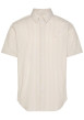 Thumbnail Chemise à rayures verticales en coton beige pourvue d'un col à revers