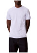 Thumbnail T-shirt en coton ciel à coupe droite pourvu d'un col rond en maille piquée - Image 2
