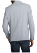 Thumbnail Blazer gris clair à coupe ajustée pourvu d'un col tailleur et de manches longues - Image 2