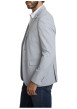 Thumbnail Blazer gris clair à coupe ajustée pourvu d'un col tailleur et de manches longues - Image 3