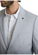 Thumbnail Blazer gris clair à coupe ajustée pourvu d'un col tailleur et de manches longues - Image 4