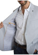 Thumbnail Blazer gris clair à coupe ajustée pourvu d'un col tailleur et de manches longues - Image 5