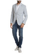 Thumbnail Blazer gris clair à coupe ajustée pourvu d'un col tailleur et de manches longues - Image 6