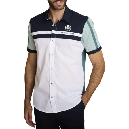 Chemise en coton multicolore à coupe droite...