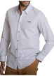 Thumbnail Chemise en coton bleue à coupe droite ornée d'un motifs géométrique