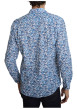 Thumbnail Chemise en coton bleue à coupe droite ornée d'un motif végétal - Image 2