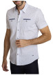 Thumbnail Chemise en coton blanche à coupe droite pourvue d'un motif géométrique