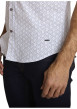 Thumbnail Chemise en coton blanche à coupe droite pourvue d'un motif géométrique - Image 4