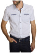 Thumbnail Chemise en coton blanche à coupe droite pourvue d'un motif géométrique - Image 5