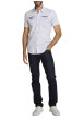 Thumbnail Chemise en coton blanche à coupe droite pourvue d'un motif géométrique - Image 6