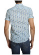 Thumbnail Chemise en coton ciel à coupe droite ornée d'un motif floral tricolore - Image 2