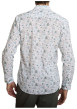 Thumbnail Chemise en coton blanche à coupe droite ornée d'un motif végétal - Image 2