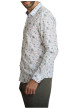 Thumbnail Chemise en coton blanche à coupe droite ornée d'un motif végétal - Image 3