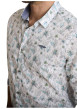 Thumbnail Chemise en coton blanche à coupe droite ornée d'un motif végétal - Image 4