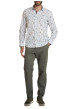 Thumbnail Chemise en coton blanche à coupe droite ornée d'un motif végétal - Image 6