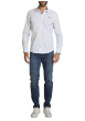 Thumbnail Chemise en coton blanche à coupe droite ornée d'un motif abstrait - Image 6