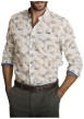 Thumbnail Chemise en coton beige à coupe droite ornée d'un motif géométrique - Image 5
