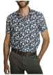 Thumbnail Chemise en coton marine à coupe droite ornée d'un motif végétal - Image 4
