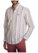 Thumbnail Chemise en coton et lin mélangés multicolore ornée d'un motif à rayures