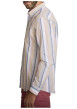 Thumbnail Chemise en coton et lin mélangés multicolore ornée d'un motif à rayures - Image 3