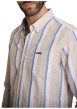 Thumbnail Chemise en coton et lin mélangés multicolore ornée d'un motif à rayures - Image 4