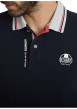 Thumbnail Polo en coton marine à coupe droite pourvu d'un col à revers boutonné - Image 4