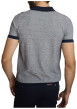 Thumbnail Polo en coton marine à coupe droite pourvu d'un motif à rayures - Image 2