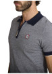 Thumbnail Polo en coton marine à coupe droite pourvu d'un motif à rayures - Image 3