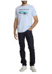 Thumbnail T-shirt en coton ciel à coupe droite orné d'un imprimé de voiture - Image 5