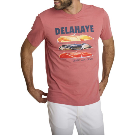 T-shirt en coton rose à coupe droite orné d'un...