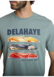 Thumbnail T-shirt en coton vert à coupe droite orné d'un imprimé de voiture - Image 4