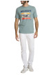 Thumbnail T-shirt en coton vert à coupe droite orné d'un imprimé de voiture - Image 5
