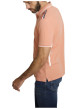 Thumbnail Polo en coton pêche à coupe droite pourvu d'un col à revers boutonné - Image 3