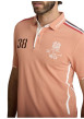 Thumbnail Polo en coton pêche à coupe droite pourvu d'un col à revers boutonné - Image 4