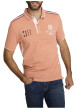 Thumbnail Polo en coton pêche à coupe droite pourvu d'un col à revers boutonné - Image 5