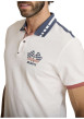 Thumbnail Polo en coton blanc à coupe droite pourvu d'un col boutonné marine - Image 4